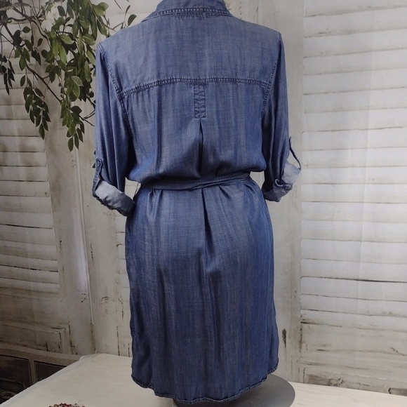 Gap Blue Denim Shirt Dress Size XL - Picture 5 of 7